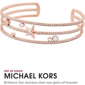 Michael Kors Brilliance Star Bangle Rose Goldtone